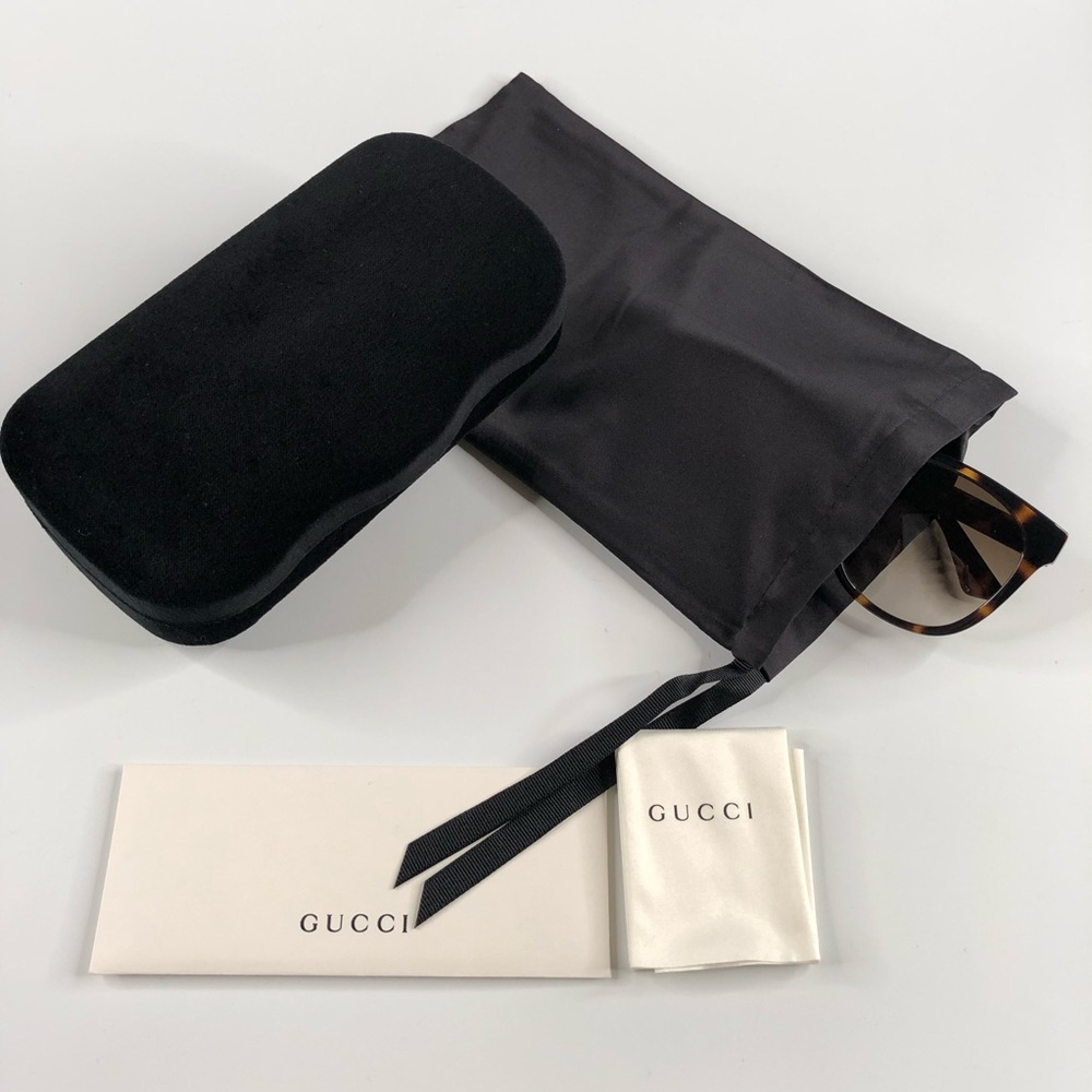 Gucci Authentic Women's Cat-Eye Sunglasses in Tortoise & Havana/Brown ~ BNIB! - Picture 7 of 7